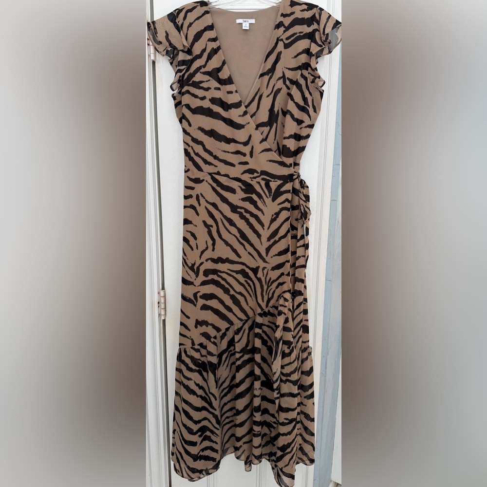Chic Tiger Print Wrap Dress by Bar III - Worn Only Once